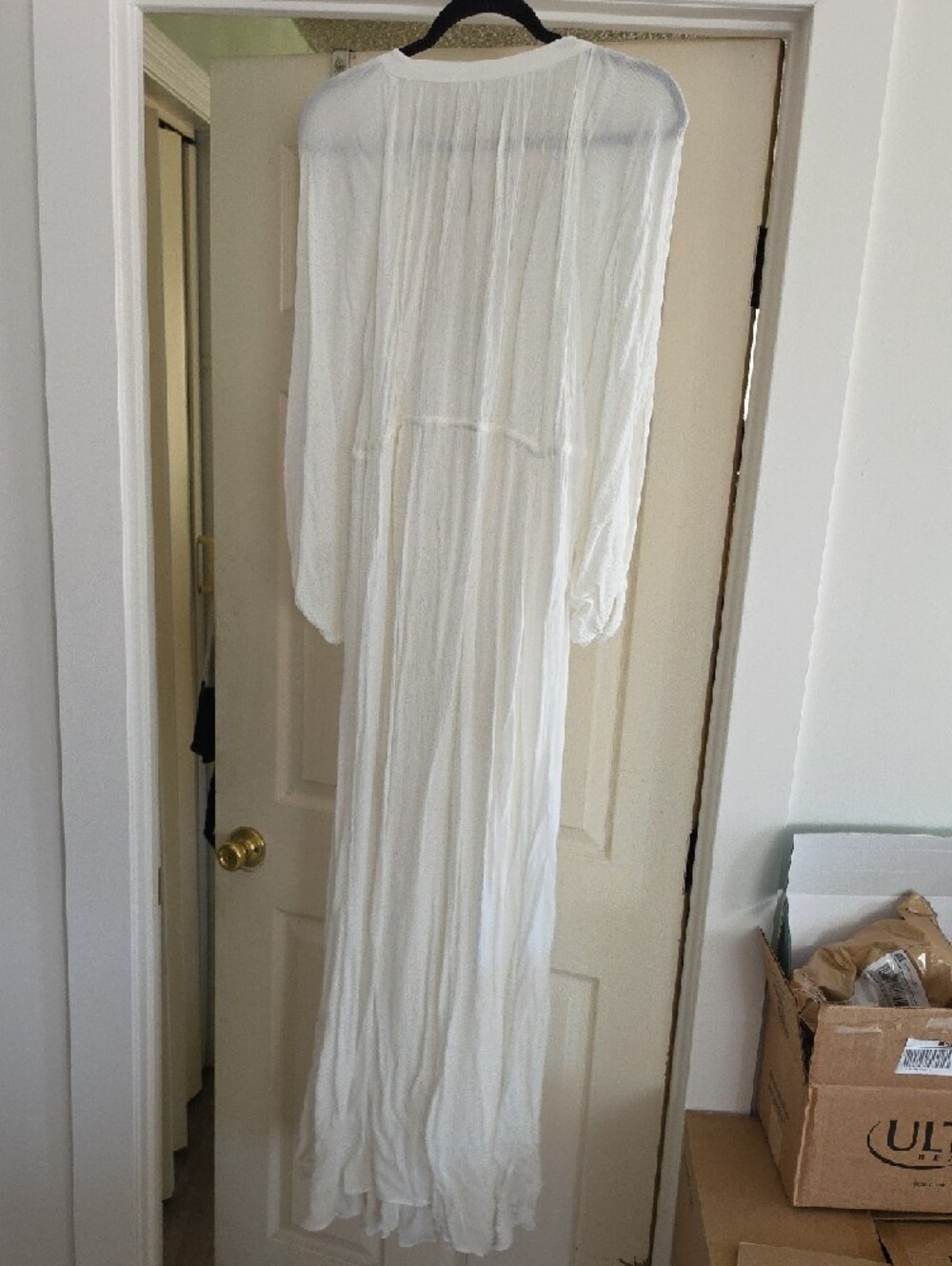 Free People White High-Low Boho Maxi Dress - Picture 3 of 3